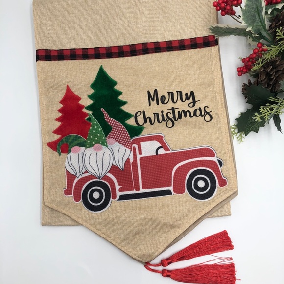 Merry Christmas table runner Cotton 3D holidays - Picture 6 of 10